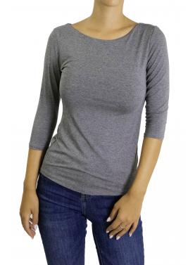 Maglia con scollo a barca con manica 3/4